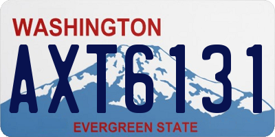 WA license plate AXT6131