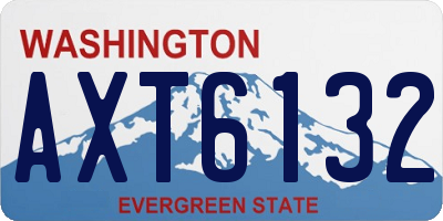 WA license plate AXT6132