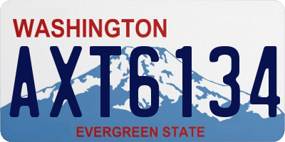 WA license plate AXT6134
