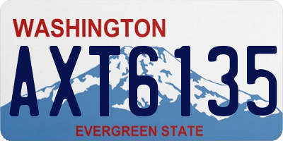WA license plate AXT6135