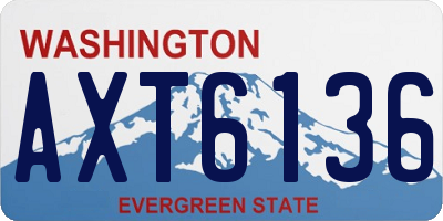 WA license plate AXT6136