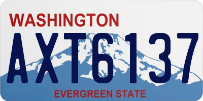 WA license plate AXT6137
