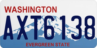 WA license plate AXT6138