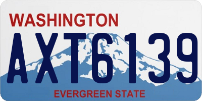 WA license plate AXT6139