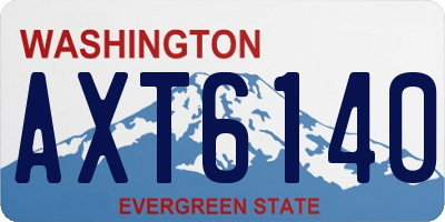 WA license plate AXT6140