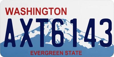 WA license plate AXT6143