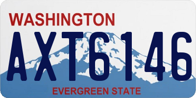 WA license plate AXT6146