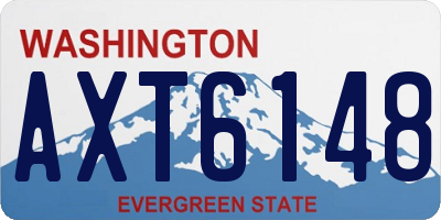 WA license plate AXT6148