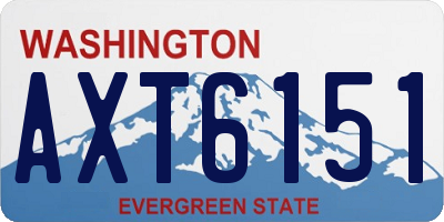 WA license plate AXT6151