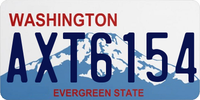 WA license plate AXT6154