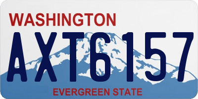 WA license plate AXT6157