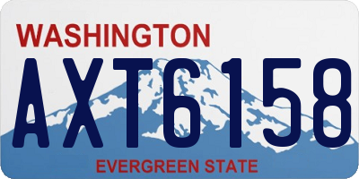 WA license plate AXT6158
