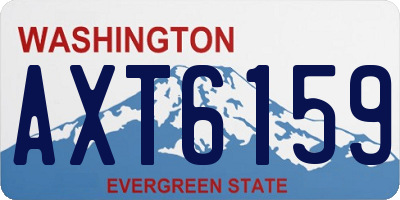 WA license plate AXT6159