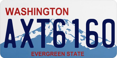 WA license plate AXT6160