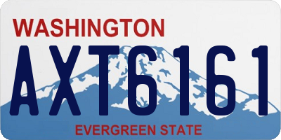 WA license plate AXT6161