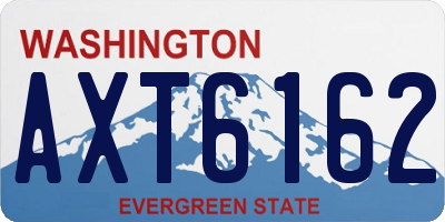 WA license plate AXT6162