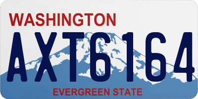 WA license plate AXT6164
