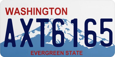 WA license plate AXT6165