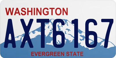 WA license plate AXT6167