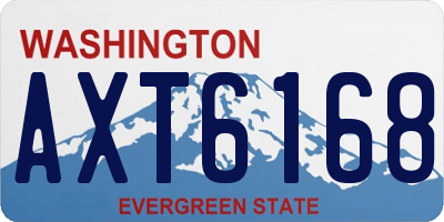 WA license plate AXT6168