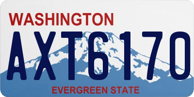 WA license plate AXT6170