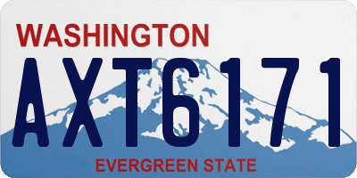 WA license plate AXT6171
