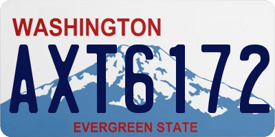 WA license plate AXT6172