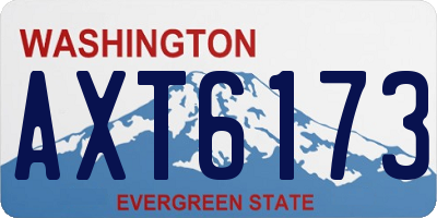 WA license plate AXT6173