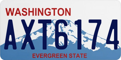 WA license plate AXT6174