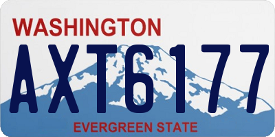 WA license plate AXT6177