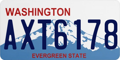 WA license plate AXT6178