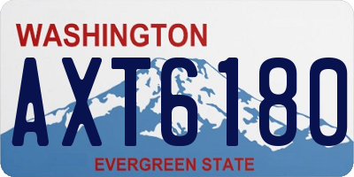 WA license plate AXT6180