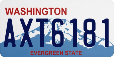 WA license plate AXT6181