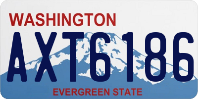 WA license plate AXT6186