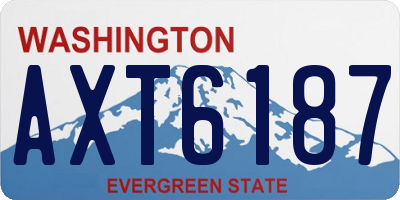WA license plate AXT6187