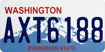 WA license plate AXT6188
