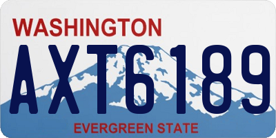 WA license plate AXT6189