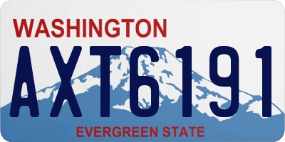 WA license plate AXT6191