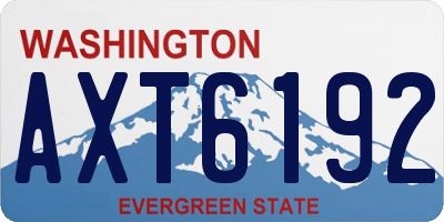 WA license plate AXT6192