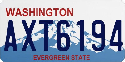 WA license plate AXT6194