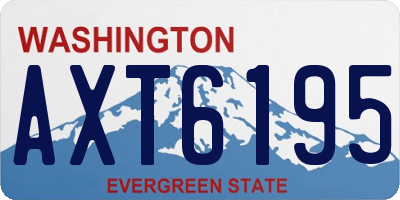 WA license plate AXT6195