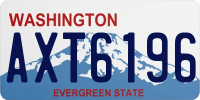 WA license plate AXT6196