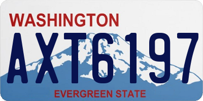 WA license plate AXT6197