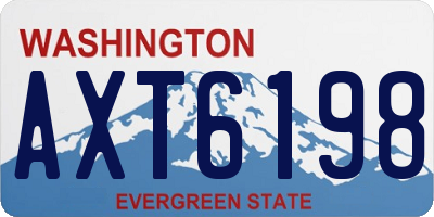WA license plate AXT6198