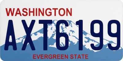 WA license plate AXT6199