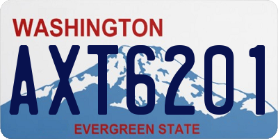 WA license plate AXT6201