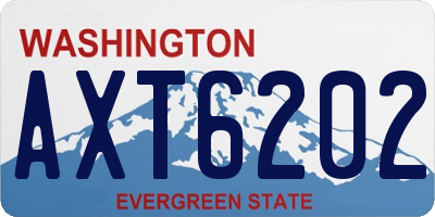 WA license plate AXT6202