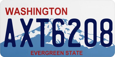 WA license plate AXT6208