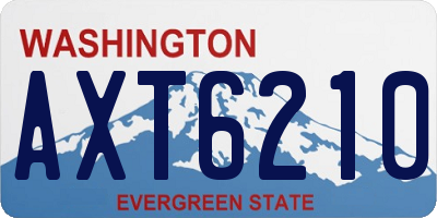 WA license plate AXT6210