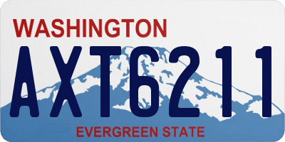 WA license plate AXT6211
